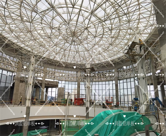 项目公司：润盈铝单板厂家北京吾悦广场圆形穹顶双曲铝单板用三维激光扫描测量建模